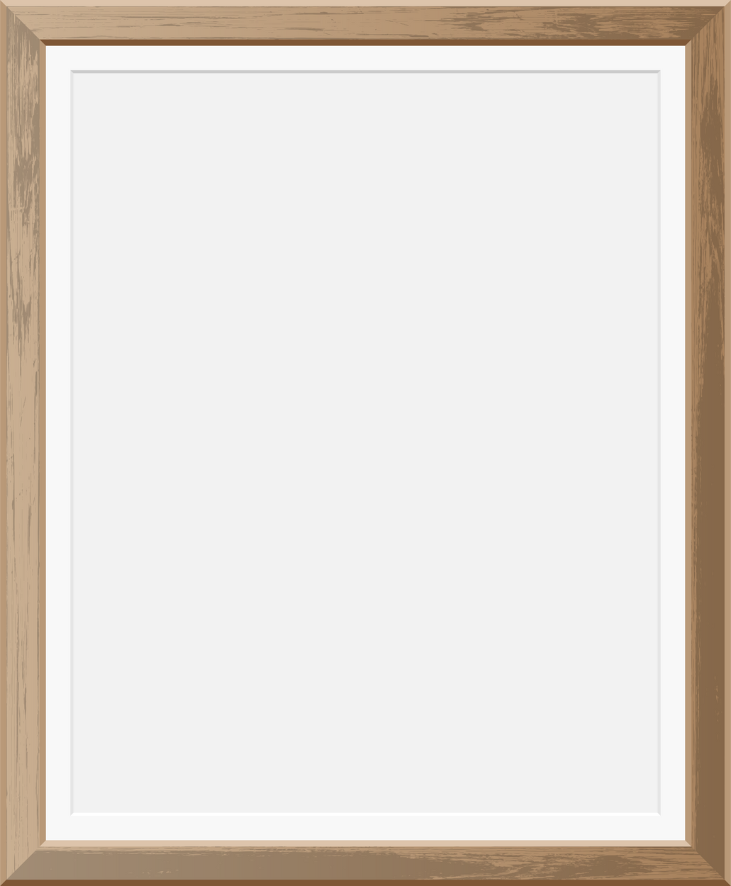 Realistic wooden picture frame